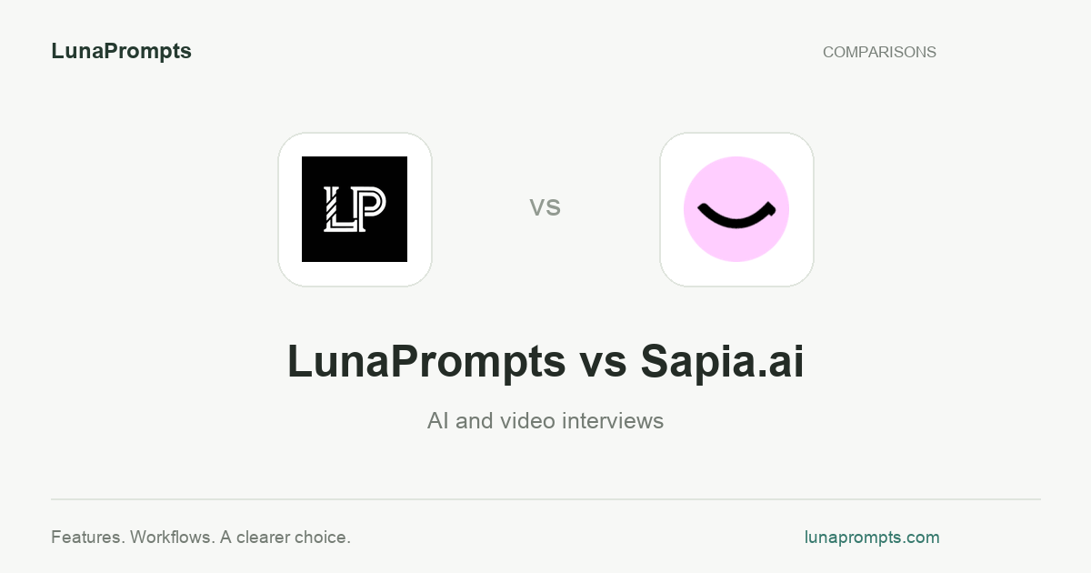LunaPrompts vs Sapia.ai