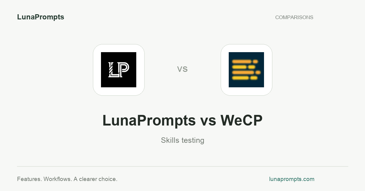 LunaPrompts vs WeCP