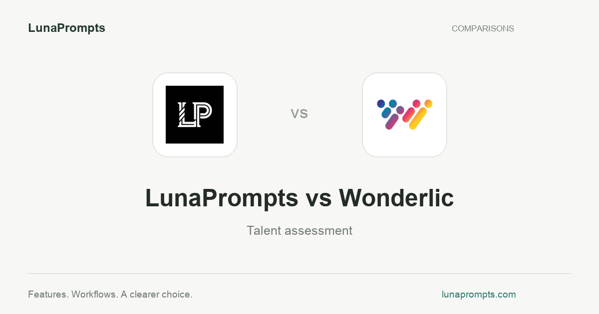 LunaPrompts vs Wonderlic