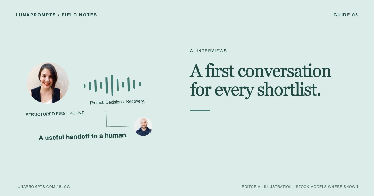 AI interviews: More first conversations. A clearer handoff to people.
