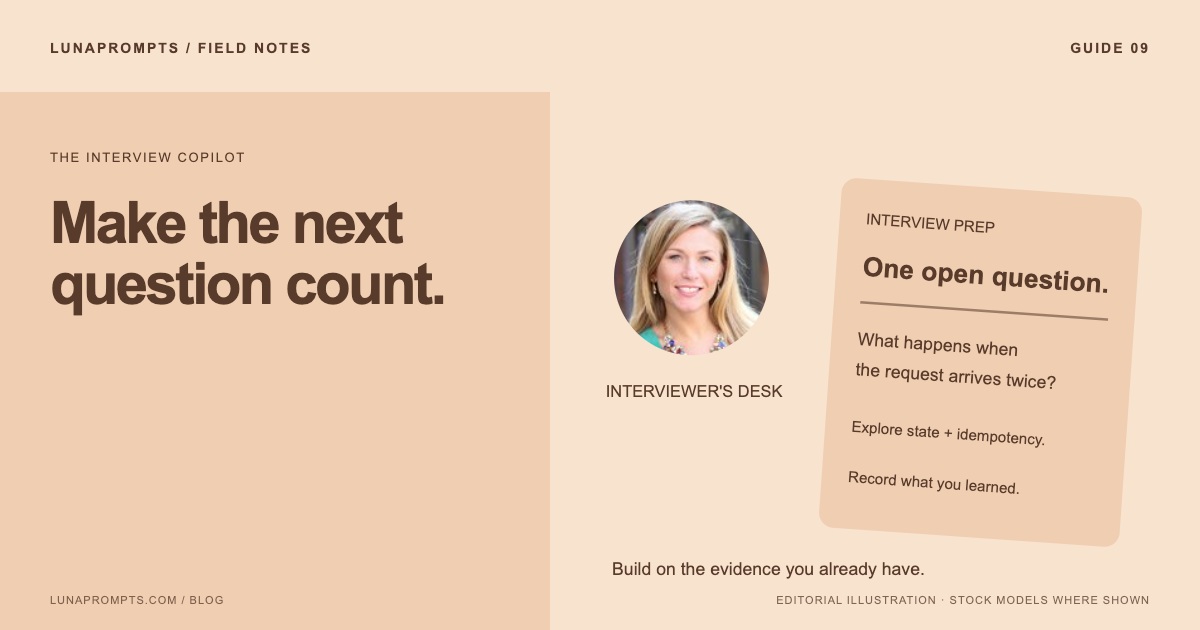 Interview copilot: They already took the test. Make the interview add something.